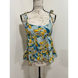 NWOT MINE Large Blue and Yellow Summer Tank Top